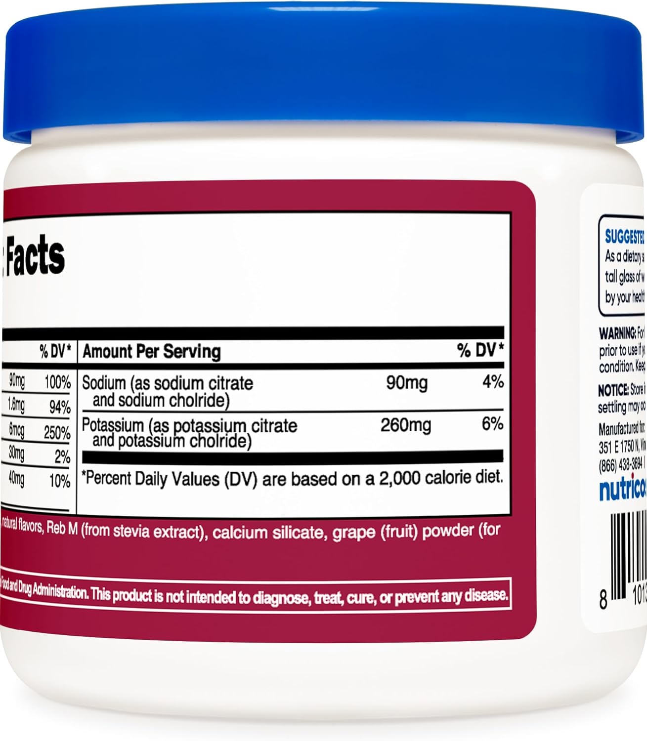 Nutricost Electrolyte Complex Powder (60 Servings, Grape) - Hydration Supplement Drink Mix with Vitamins and Minerals : Health & Household