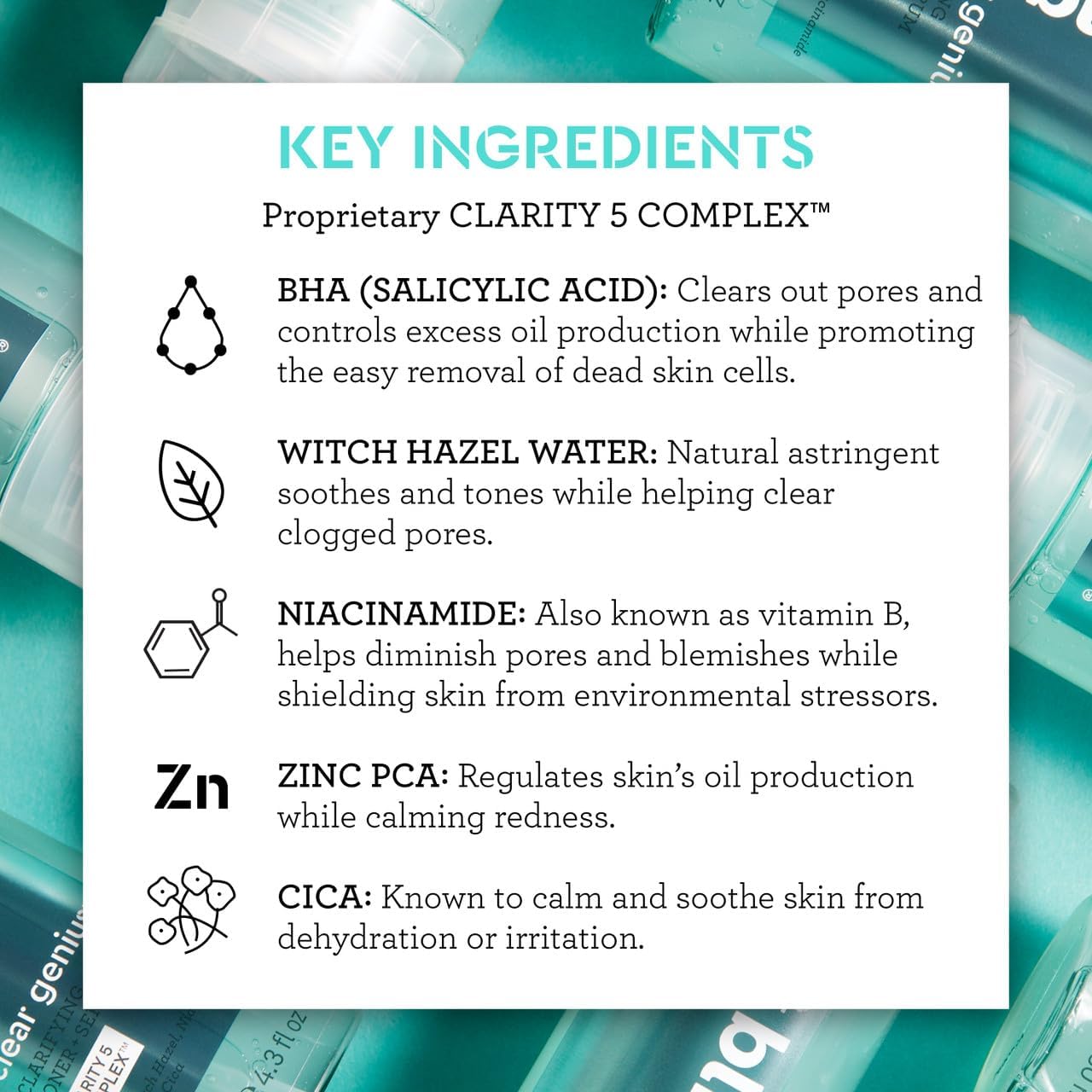 Bliss Clear Genius Trio: Clarifying Toner + Serum, Cleanser And Spot Treatment - Pore Purifying, Removed Excess Dirt & Oils - Clean, Cruelty-Free Skin Care