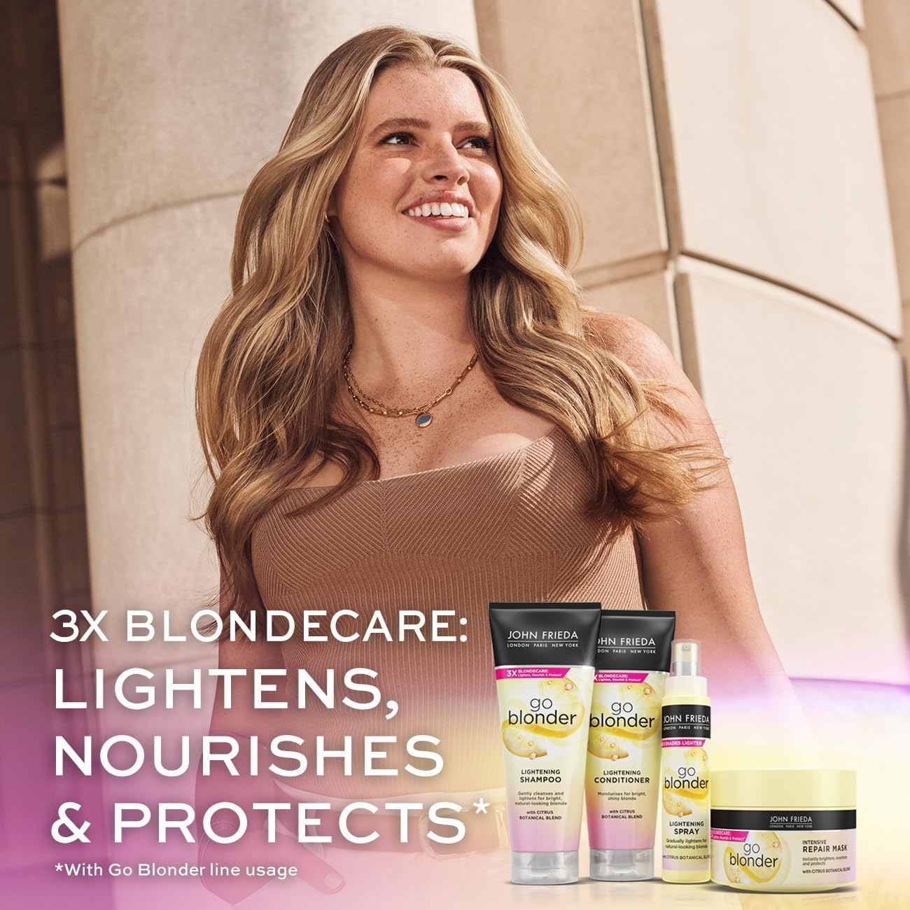 John Frieda Go Blonder Lightening Conditioner for Blonde Hair 250 ml (Pack of 2) : Amazon.co.uk: Beauty