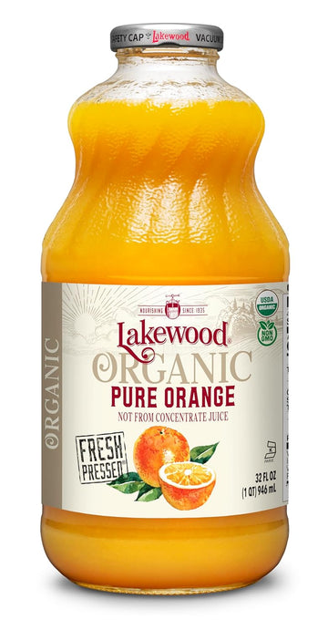 Lakewood Organic Pure Orange Juice, 32 FZ : Grocery & Gourmet Food