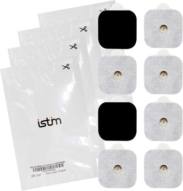 Med-Fit Self-Adhesive Pads - Universal Studded Electrode Pads To Fit Virtually All Tens Machines - Target Small Or Large Painful Areas - 16 Pack. Stud Size 3.5Mm