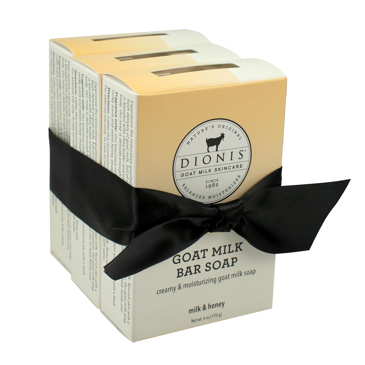 Dionis Goat Milk Skincare Bar Hand Soap-Shea Butter & Olive Oil Nourish, Moisturize, Restore, For All Skin Types, Non Greasy, No Residue, Milk & Honey Scent, Gift Set Bundle Of 3 Moisturizing Bars