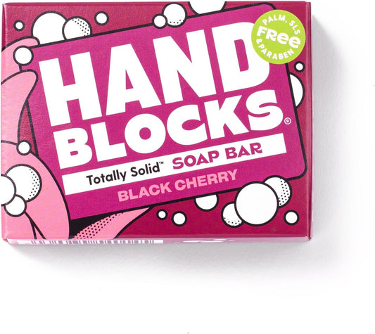 Hand Blocks: Black Cherry - Cold Processed Natural Soap Bars - Plastic, Palm, Sls, Sles & Paraben Free