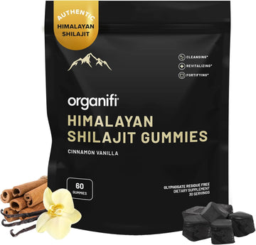Organifi Shilajit Gummies - Himalayan Shilajit For Men And Women With Primavie Shilajit, 40-Plus Trace Minerals, And More - Hormone Balancer, Boosts Cellular Energy, Beats Fatigue, And More, 60 Count