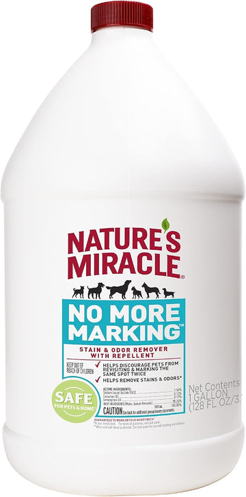 Nature’S Miracle No More Marking Stain And Odor Remover With Repellent, Helps Discourage Repetitive Pet Marking, 1 Gallon