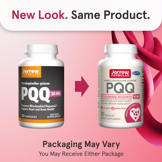 Jarrow Formulas Pqq 10 Mg, Dietary Supplement, Heart, Brain, And Metabolism Support, 30 Veggie Capsules, 30 Day Supply