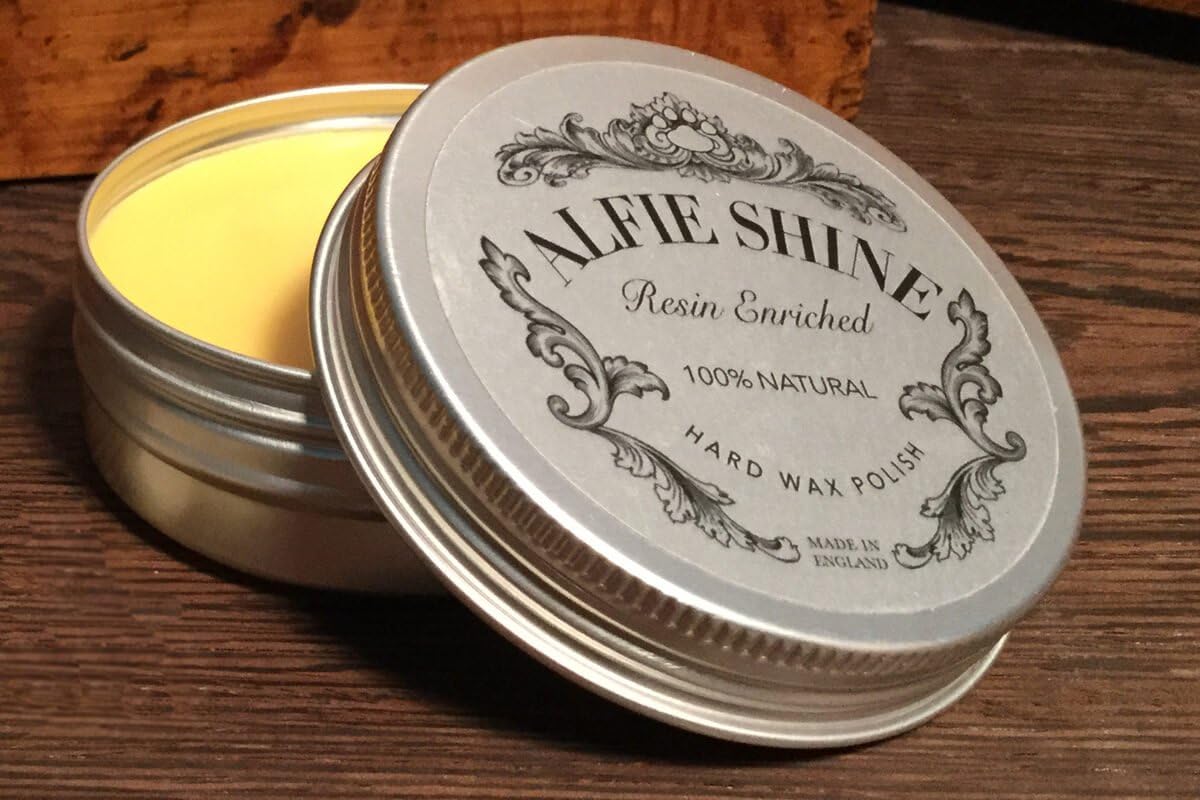 Alfie Shine - Resin Enriched Natural Hard Wax Polish 60ml (2oz) (for USE ON Wood, Metal and Leather) : Health & Household