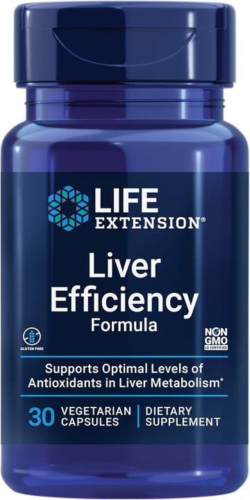 Life Extension Liver Efficiency Formula – Healthy Liver Function Support Supplement With Schisandra Extract And Sod - Once Daily – Gluten-Free, Non-Gmo, Vegetarian – 30 Capsules