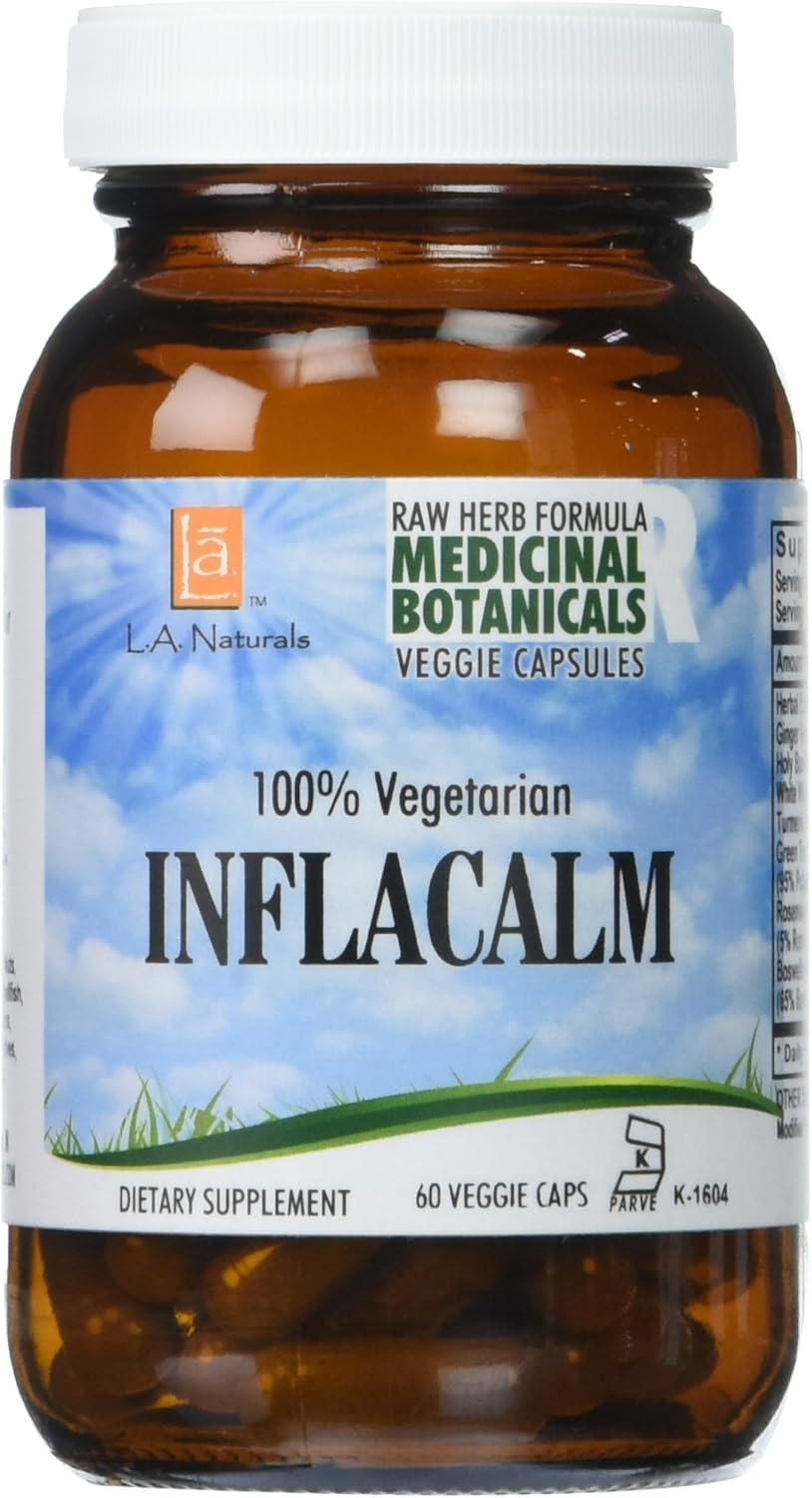 L A Naturals Inflacalm Raw Formula 60 Vgc, 0.02 Pound : Health & Household