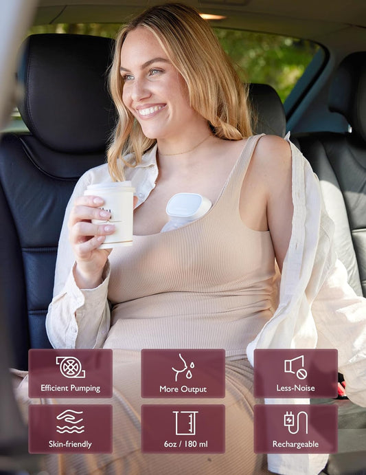 Momcozy Hands Free Breast Pump S9 Pro Updated, Wearable Breast Pump Of Longer Battery Life & Led Display, Double Portable Electric Breast Pump With 2 Modes & 9 Levels - 24Mm, 2 Pack Gray