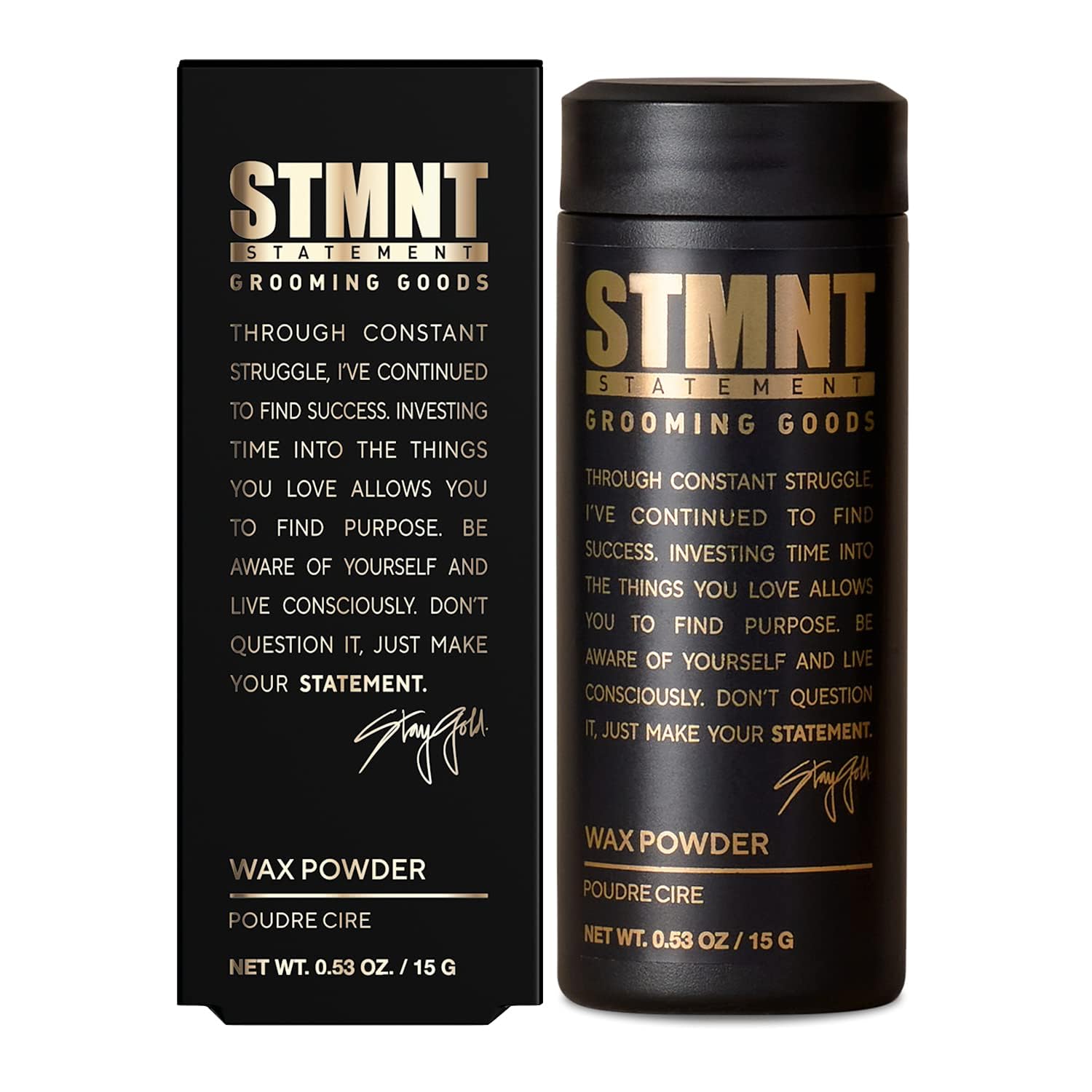 Stmnt Grooming Goods Wax Powder, 0.53 Oz | Semi-Matte Finish | Added Grip And Volume | Medium Control | Easy To Wash Out | Fuller Feeling Hair