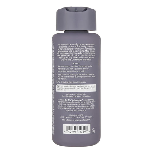 Kristin Ess Hair The One Purple Conditioner For Toning + Moisturizing Blonde Hair - Neutralizes Brass + Yellow Tones - Sulfate, Silicone And Paraben Free, Color + Keratin Safe, 10 Fl. Oz