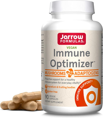 Jarrow Formulas Immune Optimizer With Cordyceps, Reishi, Lions Mane, Shiitake, King Trumpet, And Turkey Tail Mushrooms, Dietary Supplement With Andrographis Extract, 90 Veggie Capsules, 30 Day Supply