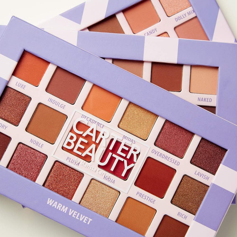 Carter Beauty 18-Shade Eyeshadow Palette, Warm Velvet : Amazon.co.uk: Beauty