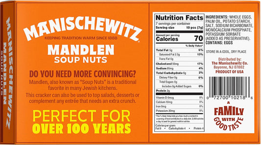 Manischewitz Mandlen Soup Nuts 1.75oz (2 Pack) | Gluten Free, Low Calorie, Sugar Free, Kosher for Passover : Fruit Juices : Grocery & Gourmet Food
