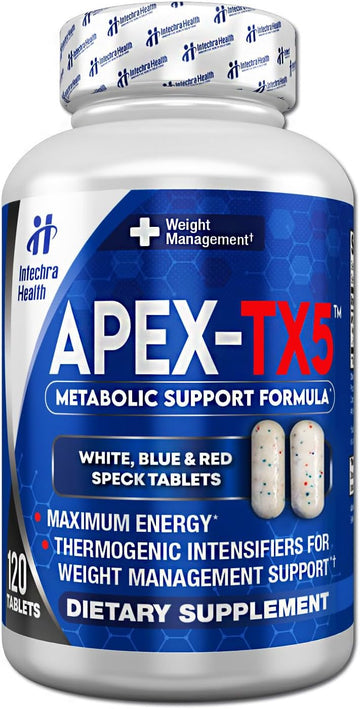 Weight Management Dietary Supplement 120 White Blue Red Speck Tablets Manufactured In The Usa Highest Professional Quality