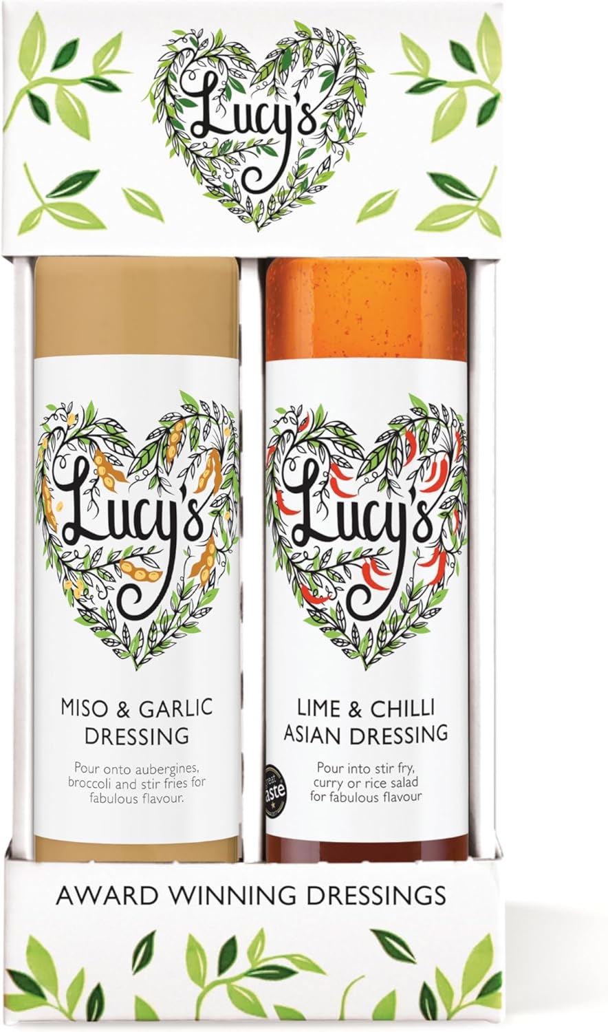 Lucy'S Dressings - Mayonnaise Trio Pack, Garlic & Black Pepper, 150Ml, Lemon & Mustard, 150Ml And Lime & Chilli, 150Ml