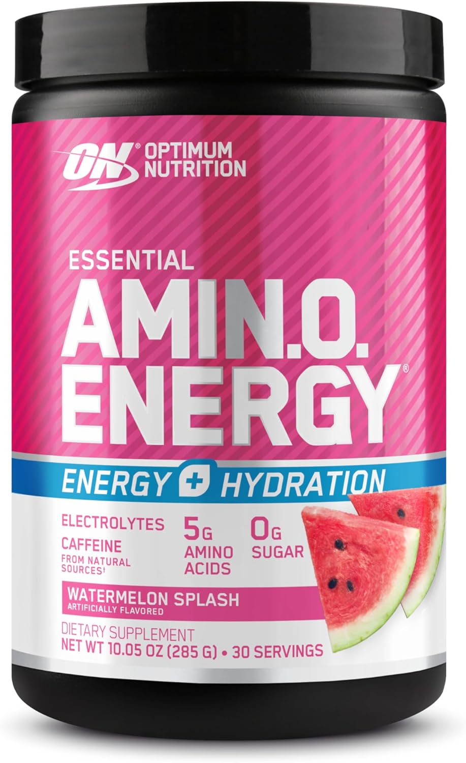 Optimum Nutrition Amino Energy Powder Plus Hydration, With Bcaa, Electrolytes, And Caffeine, Watermelon Splash, 30 Servings (Packaging May Vary)