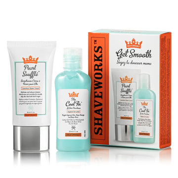 Shaveworks Get Smooth Duo, Post Waxing and Shaving Solution for Ingrown Hair, Razor Bumps and Razor Burns, The Cool Fix, 1 Fl Oz. and The Pearl Soufflé Shave Cream, 1 Fl Oz