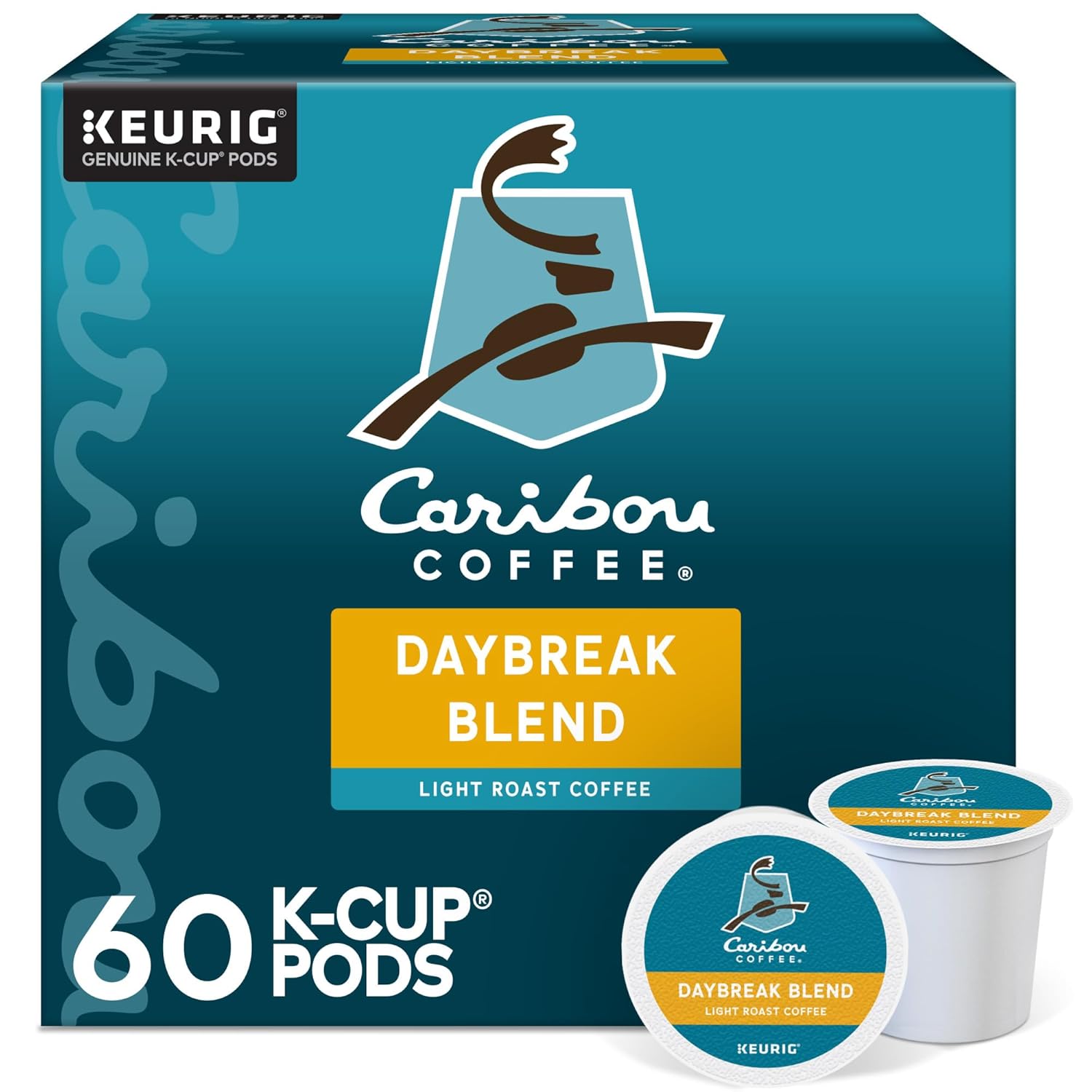 Caribou Coffee Daybreak Blend Keurig Single-Serve K-Cup Pod, Light Roast Coffee, 60 Count (6 Packs Of 10)