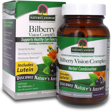 Nature'S Answer Bierry Vision Complex For Eyes Vegetarian Capsules, 60-Count | Promotes Overall Eye Health
