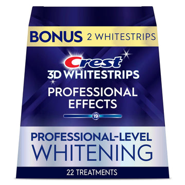 Crest 3D Whitestrips Professional Effects – Teeth Whitening Kit, 22 Treatments (20 + 2 Bonus), Each With 1 Upper/1Lower, 44 Strips – Crest 3Dwhite Teeth Whitening Strips