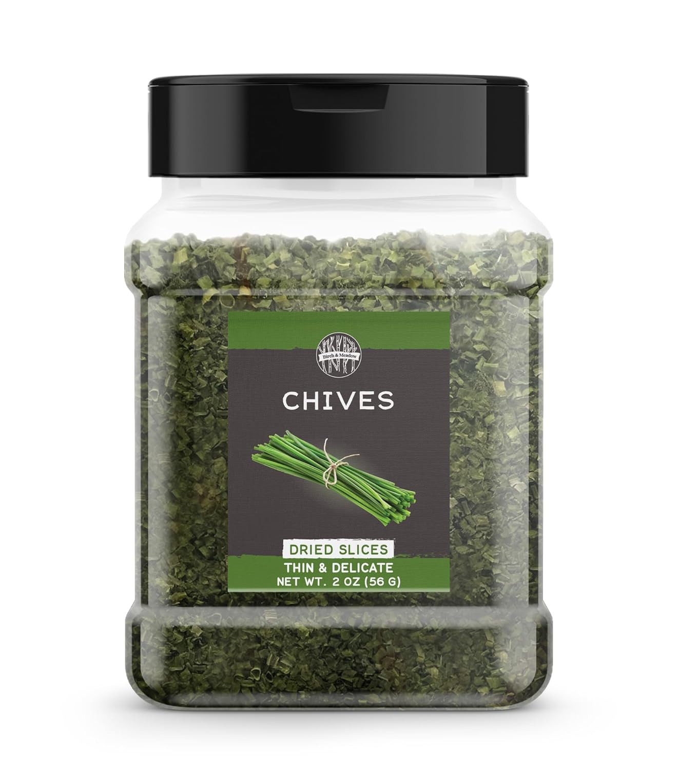 Birch & Meadow Dried Chives, 2 Oz, Thin & Delicate, Sauces & Soups