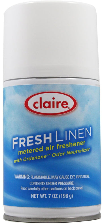 Claire C-110 7 Oz. Fresh Linen Metered Air Freshener Aerosol Can (Case of 12) : Health & Household