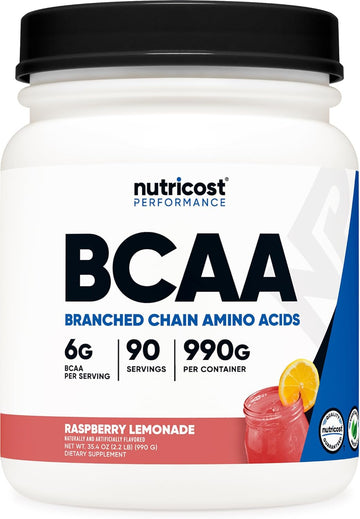 Nutricost Bcaa Powder 2:1:1 (Raspberry Lemonade, 90 Servings)