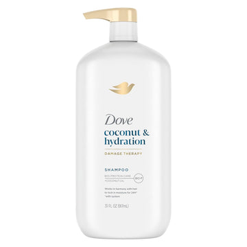 Dove Shampoo Coconut & Hydration Pack Of 4 For Dry Hair Shampoo With Oil Blend Of Coconut, Jojoba & Sweet Almond 31 Oz