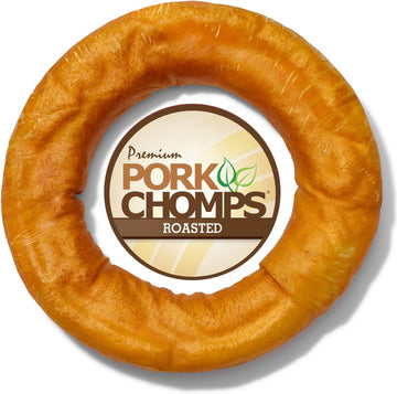 Pork Chomps Roasted Pork Skin Dog Chew, 6-Inch Bagel, 1 Count