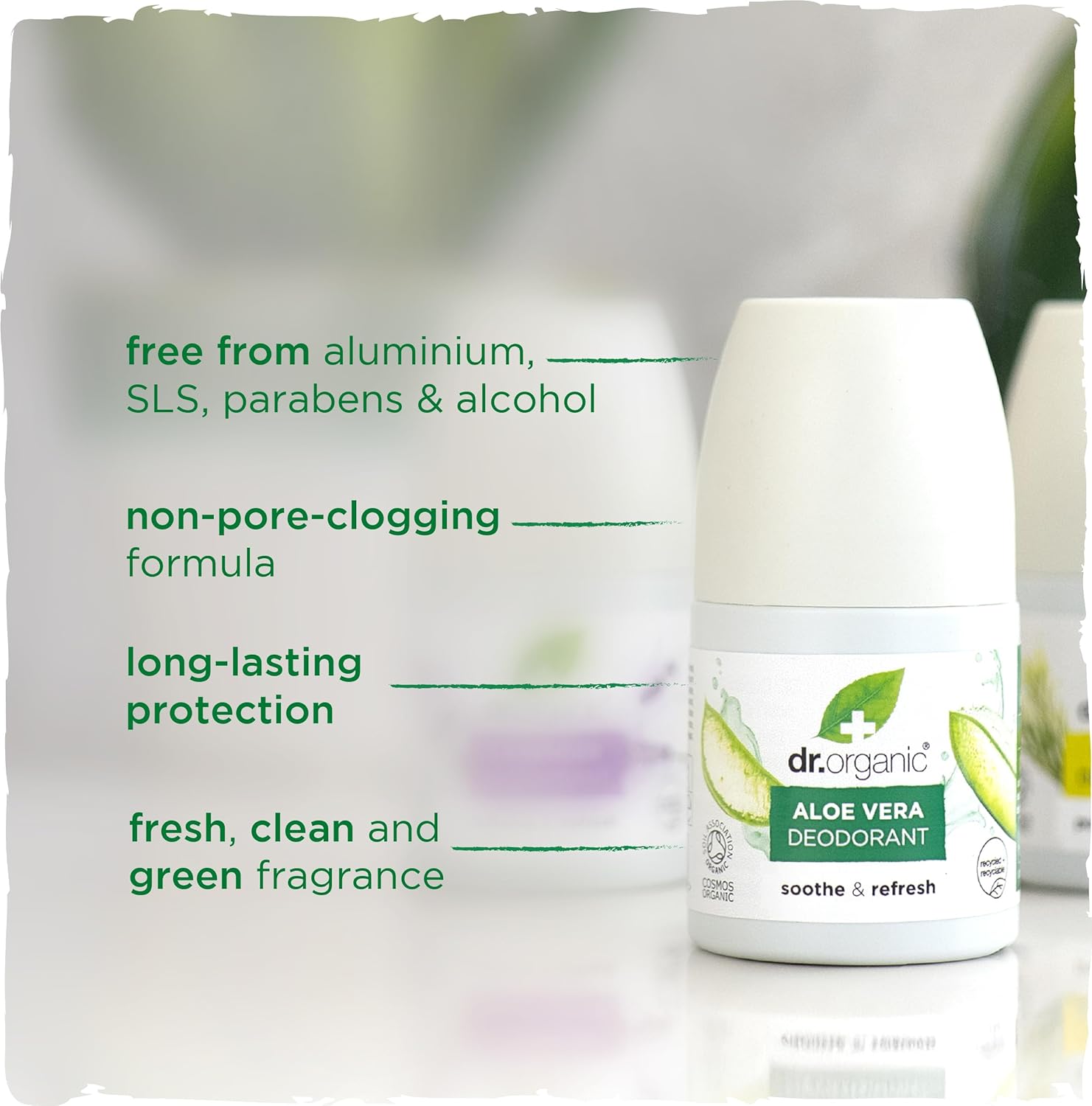 Dr Organic, Organic Virgin Coconut Oil Deodorant, Natural, Vegan, Cruelty Free, Paraben & Sls Free, Aluminium Free, For Women & Men, 50Ml (Pack Of 2)