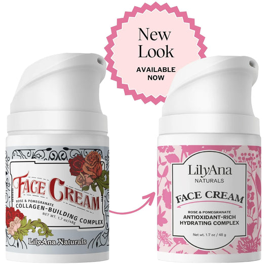 Lilyana Naturals Face And Neck Moisturizer For Women And Men - Moisturizer Face And Neck Cream For Dry Skin And Dark Spot Brightening - Rose And Pomegranate Extracts - 1.7Oz (Pack Of 2)