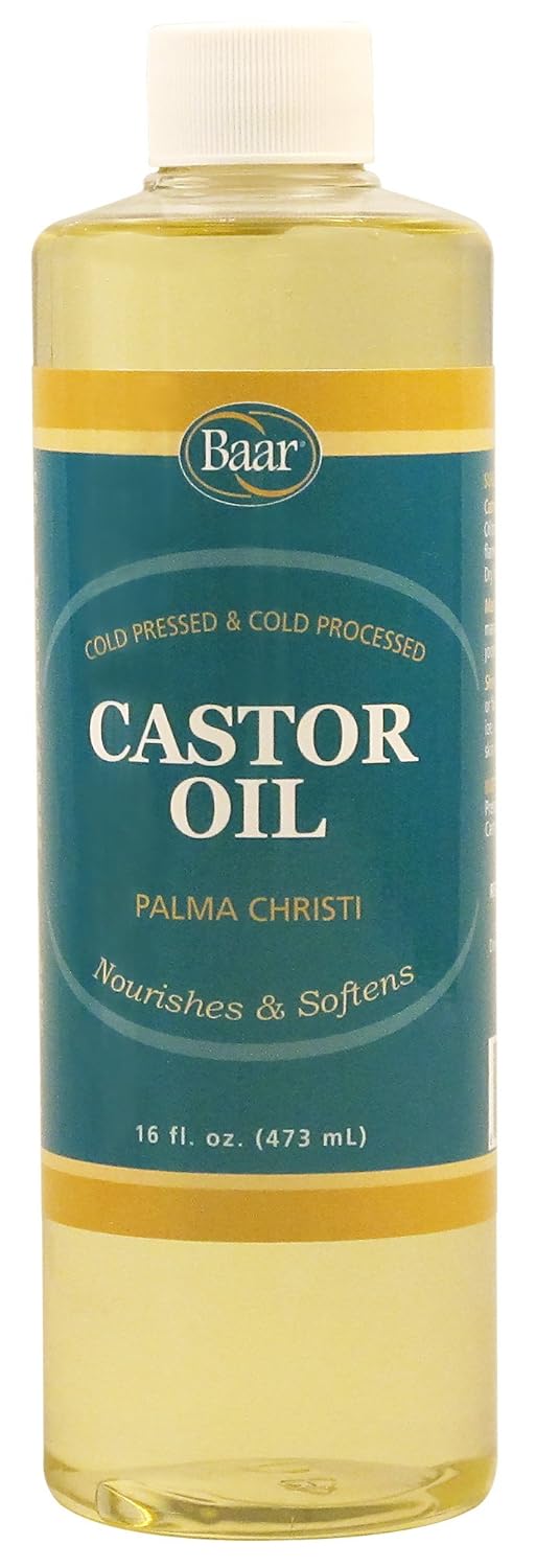 Baar Products Castor Oil - Cold Pressed - Hydrates Skin, Soothes Muscles & Joints, Moisturizes Body, And Renews Hair & Scalp - Hexane Free, 16 Fl Oz