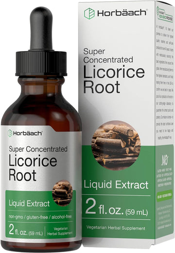 Horbach Licorice Root Extract | 2 fl oz | Alcohol Free Tincture | Vegetarian, Non-GMO, Gluten Free Liquid