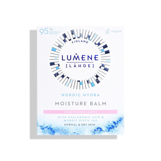 Lumene Nordic Hydra Hydration Rescue 24H Replenishing Balm - Lightweight Face Cream + Dry Skin Hydrating Moisturizer - Organic Nordic Birch Sap, Arctic Spring Water & Plumping Hyaluronic Acid (1.7Oz)