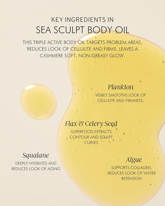 Mara - Natural Algae + Moringa Sea Sculpt Body Oil | Plant-Based Skin Care | Firm, Hydrate + Refine The Skin With Squalane (4 Fl Oz | 120 Ml)