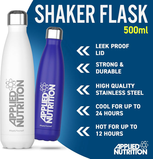 Applied Nutrition Hydration Electrolyte & Vitamin Powder + Blue Steel Flask 500Ml- Natural Energy & Reduces Tiredness & Optimise Hydration (240G - 30 Servings)(Blue Raspberry)