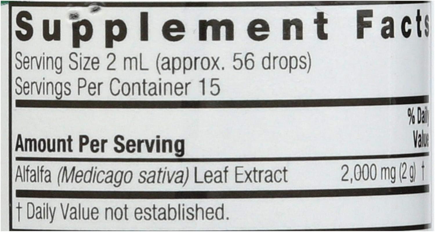 Nature's Answer Alcohol-Free Alfalfa Herb Extract, 1-  Supports Immune System, Blood, Digestion, Energy Levels - Helps with Detoxification