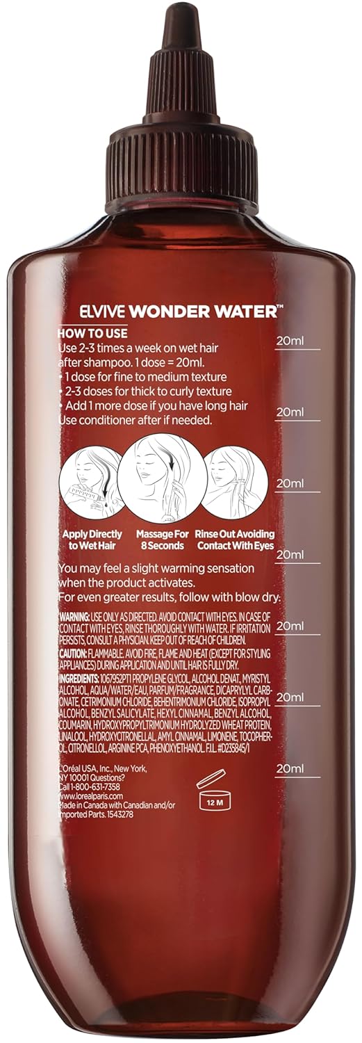 L’Oreal Paris Elvive 8 Second Wonder Water Lamellar, Rinse Out Moisturizing Hair Treatment For Silky, Shiny Looking Hair, 6.8 Fl; Oz : Beauty & Personal Care