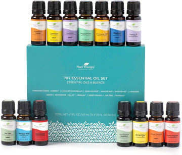 Plant Therapy 7 & 7 Essential Oils Set 7 Single Oils: Lavender, Peppermint & More, 7 Synergy Blends 100% Pure, Undiluted, Natural Aromatherapy, Therapeutic Grade 10 Ml (1/3 Oz)