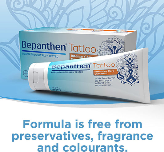 Bepanthen Tattoo Intense Care Ointment, Formulated with Provitamin B5, 50g