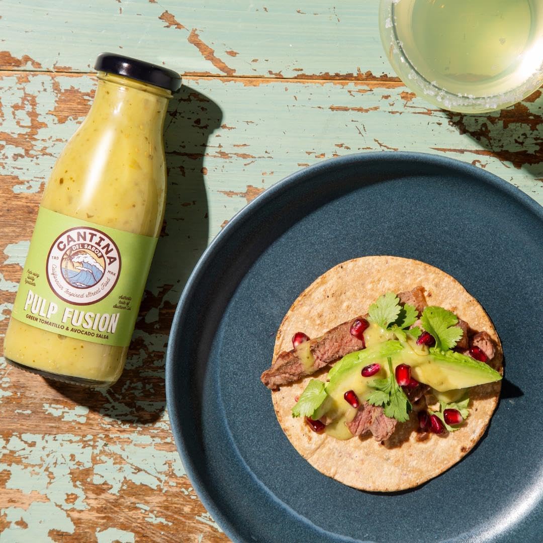 Cantina Del Sabor Pulp Fusion Green Tomatillo & Avocado Salsa, Californian Inspired Street Food, 240 g (Pack of 1) : Amazon.co.uk: Grocery