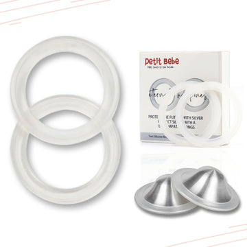 Eternal Silver Cups Compatible Silicone Rings (Regular), Nipple Shield Protection for Breastfeeding Newborns, Soothe and Protect Sore Nipples, Newborn Essentials Must Haves