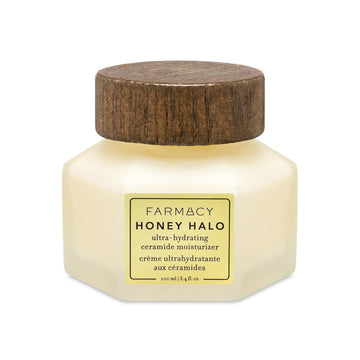 Farmacy Ceramide Face Moisturizer - Honey Halo Hydrating Facial Moisturizer For Dry Skin - Plumps, Soothes + Restores Skin With Potent Ceramides + Buckwheat Honey For A Dewy, Healthy Glow (9Ml)