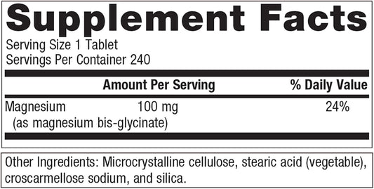 Metagenics Magnesium Glycinate - Highly Absorbable Magnesium - Magnesium Glycinate For Nervous System Support* - Gluten-Free - Non-Gmo - Vegetarian - 240 Tablets