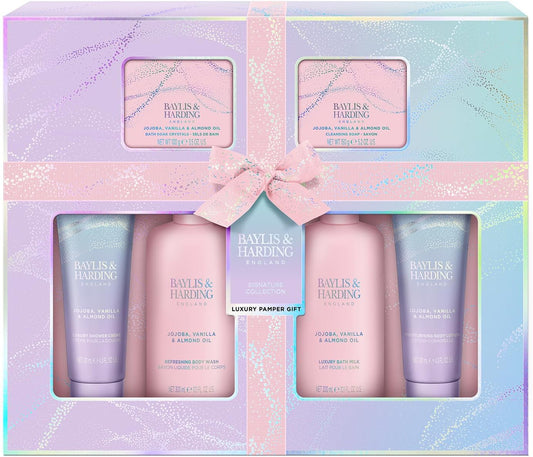 Baylis & Harding Jojoba, Vanilla & Almond Oil Body Scrub & Butter Discovery Gift Set - Vegan Friendly (Pack Of 1)