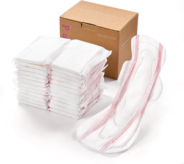 Premium Postpartum Pads with Wings Extra Long Maternity Pads Large Maximum Absorbency Post-partum Incontinence Pads Ultra Soft Heavy Flow Secure Leak Protection After Birth Pads, 24 Count