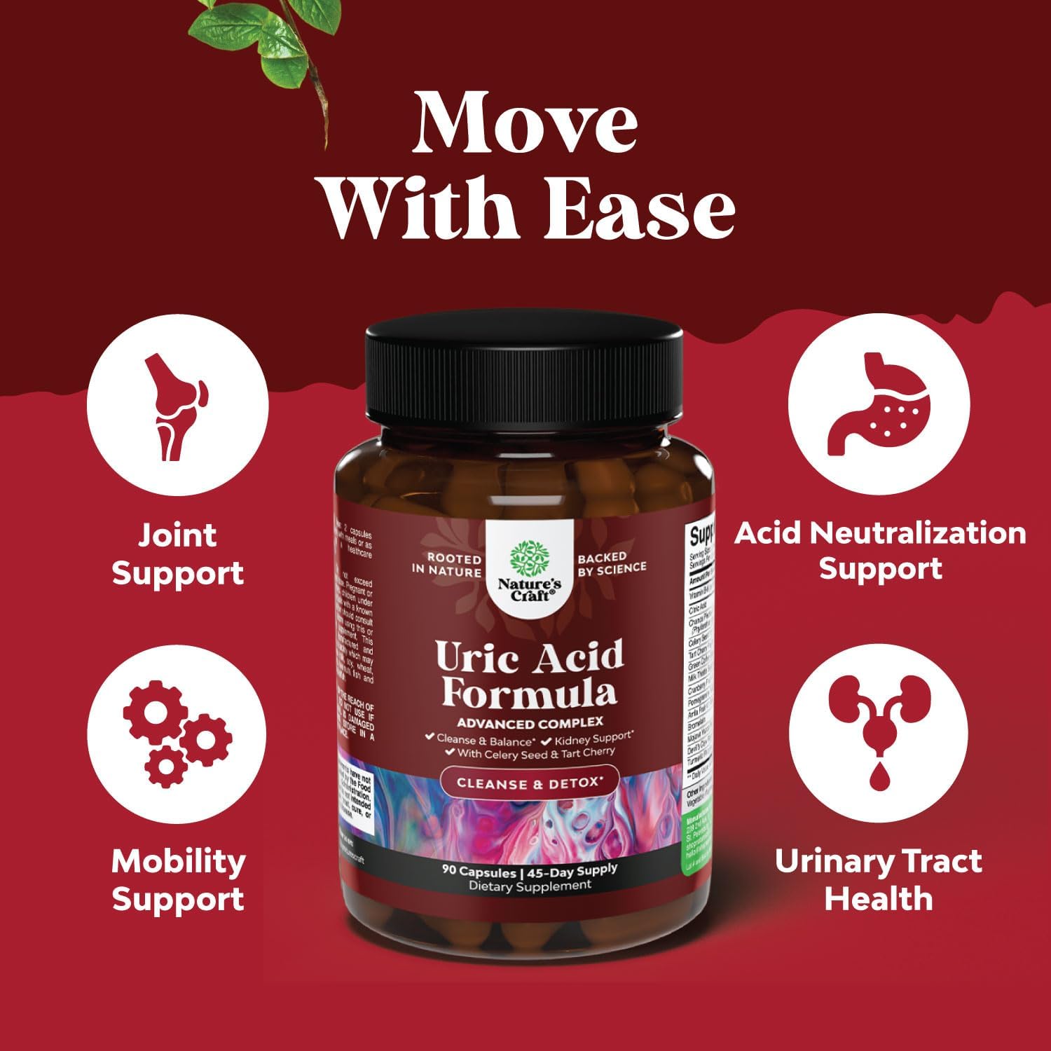 Tart Cherry Capsules for Joint Support and Kidney Cleanse - Daily Uric Acid Detox and Cleanse Supplement for Men and Women : Health & Household