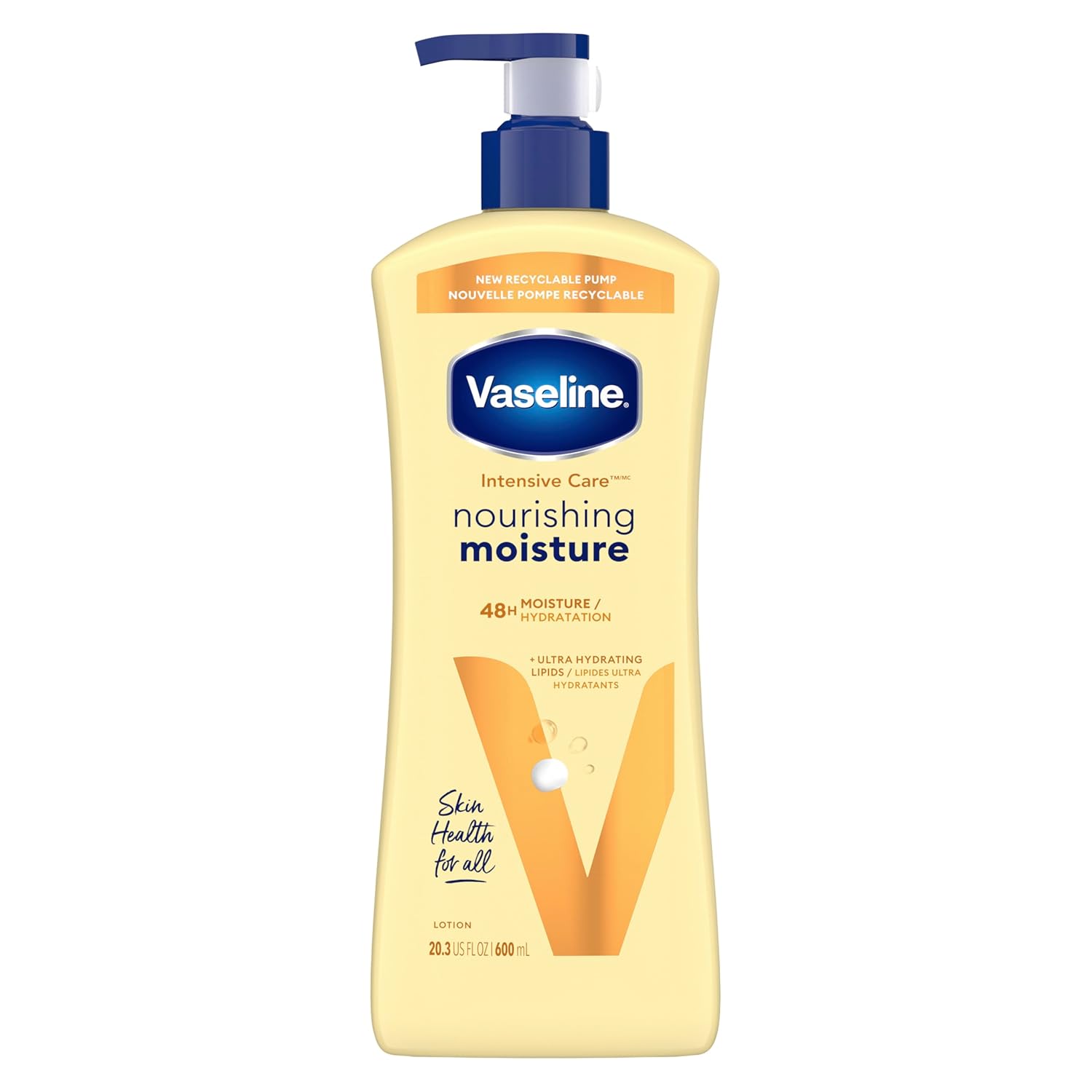 Vaseline Men Healing Moisture Body Lotion, Fast Absorbing, 20.3 Oz